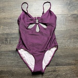 Time and Tru Purple Swim Suit One Piece ((size Small))